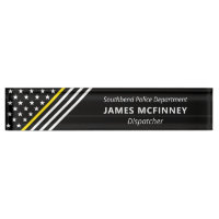 Thin Yellow Line Dispatcher Stars Stripes Monogram