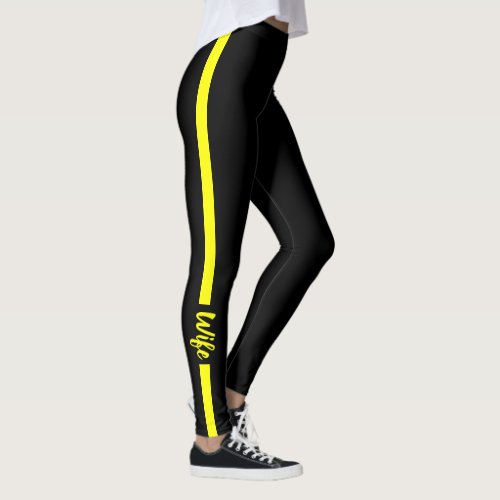 Thin Yellow Line Dispatcher Wife Leggings