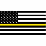 Thin Yellow Line Dispatchers Flag Cutout<br><div class="desc">Thin Yellow Line Dispatchers Flag is a patriotic American flag with a thin yellow line that represents dispatchers. Great gift for dispatcher,  gift for police,  gift for firemen and awesome gift for patriot. Visit our store to find more Thin Line designs and patriotic gift ideas.</div>