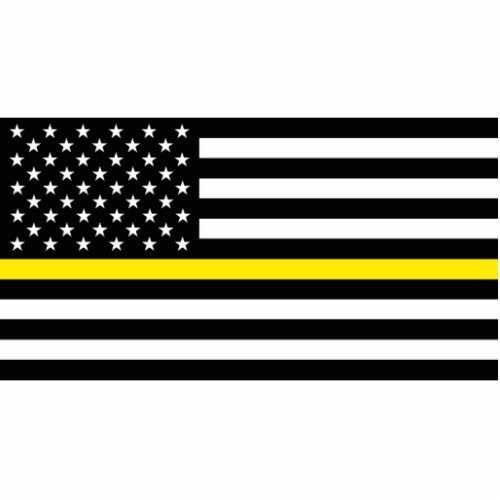 Thin Yellow Line Dispatchers Flag Cutout