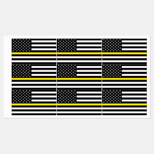 Thin Yellow Line Dispatchers Flag Labels