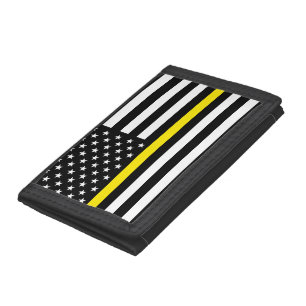 Thin Yellow Line Dispatchers Flag Tri-fold Wallet