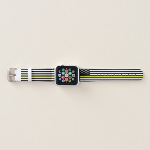 Thin Yellow Line Flag Apple Watch Band