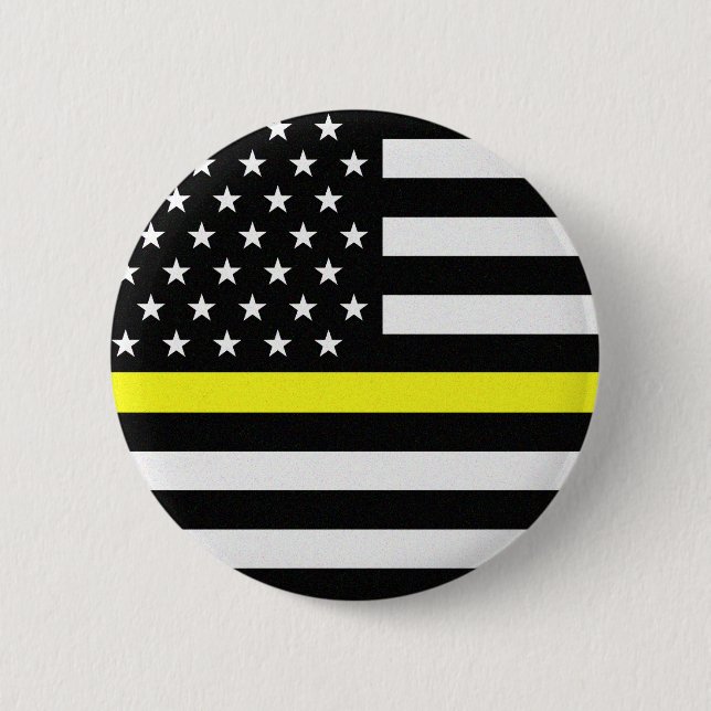 Thin Yellow Line Flag Button (Front)
