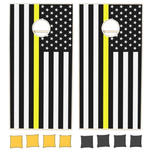 Thin Yellow Line Flag Cornhole Set