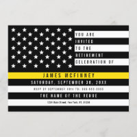 Thin Yellow Line Flag Dispatcher Retirement Party