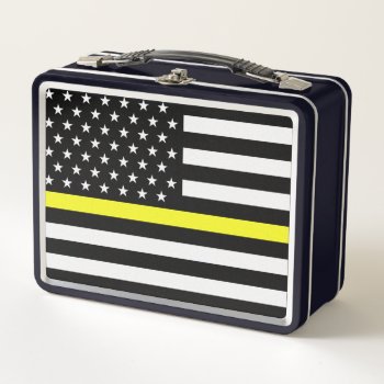 Thin Yellow Line Flag Metal Lunch Box by ThinBlueLineDesign at Zazzle