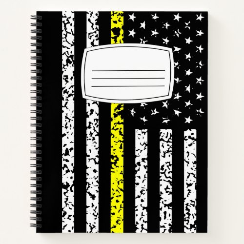 Thin Yellow Line Flag Notebook