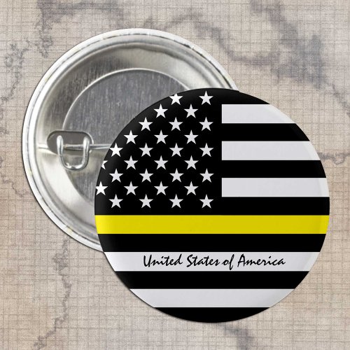 Thin Yellow Line Flag USA Dispatchers  Services Button