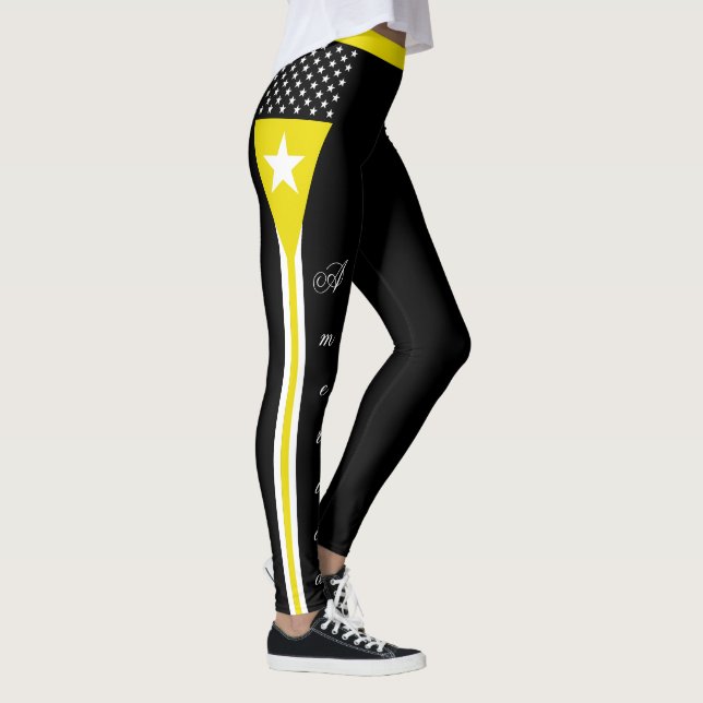 Thin Yellow Line leggings, America Flag, Emergency Leggings (Right)