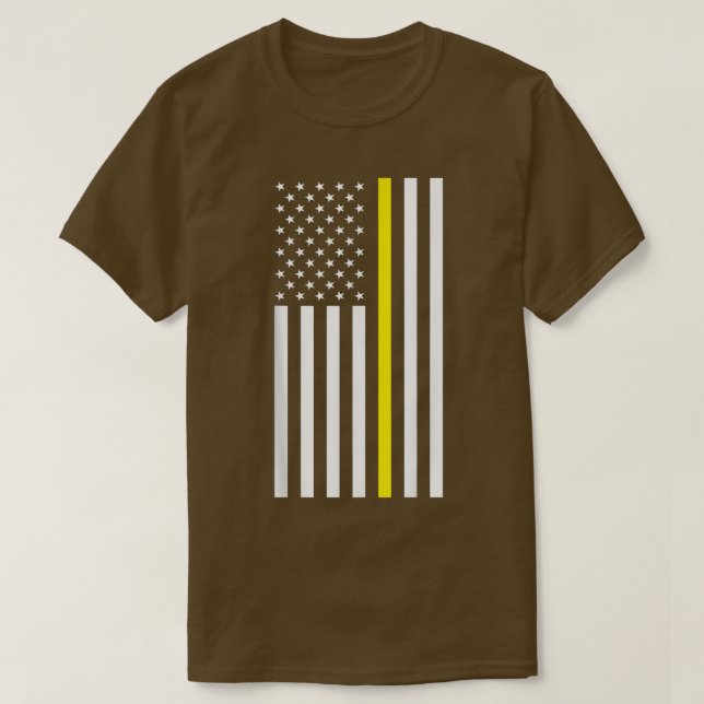 Thin Yellow Line, Security Guards, Truck Drivers S T-Shirt (Design Front)