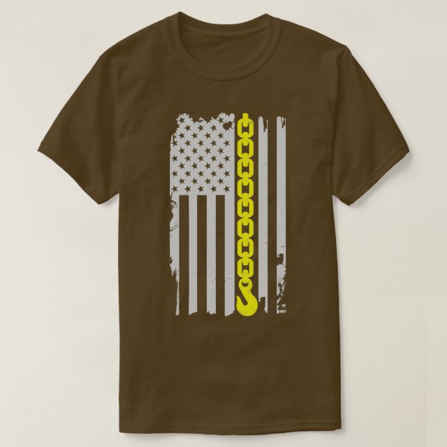 Thin Yellow Line Tow Hook Chain Flag American Tow  T-Shirt (Design Front)