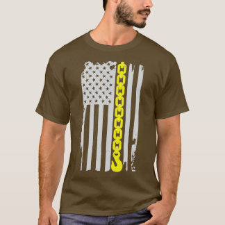 Thin Yellow Line Tow Hook Chain Flag American Tow  T-Shirt