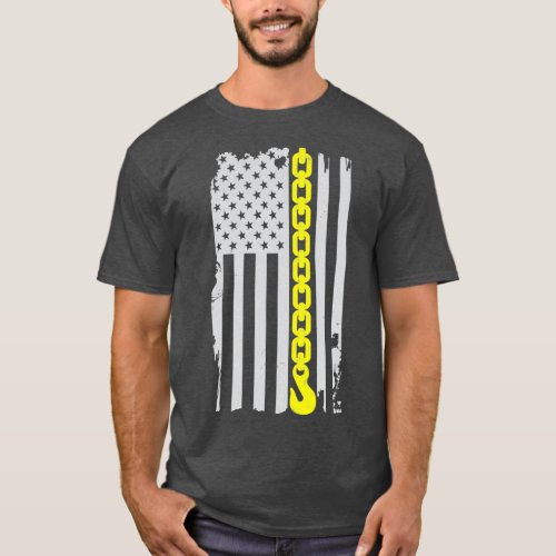 Thin Yellow Line Tow Hook Chain Flag American Tow  T_Shirt