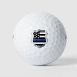 Thine Blue Line Shield Golf Balls at Zazzle