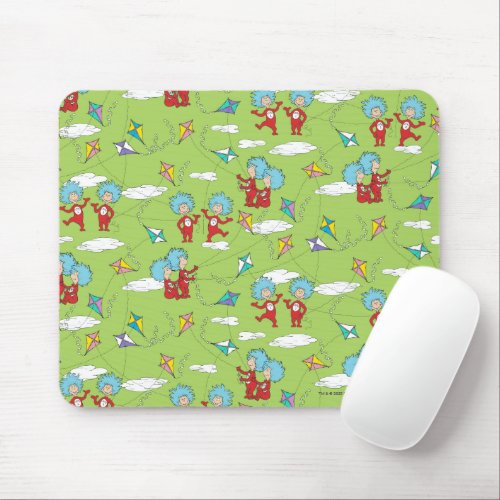 Thing 1 Thing 2 Flying Kite Things Pattern Mouse Pad