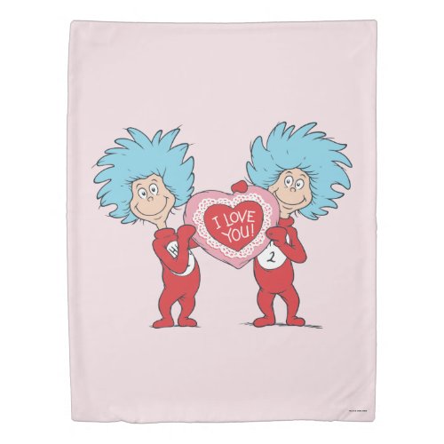 Thing 1 Thing 2 I Love You Duvet Cover