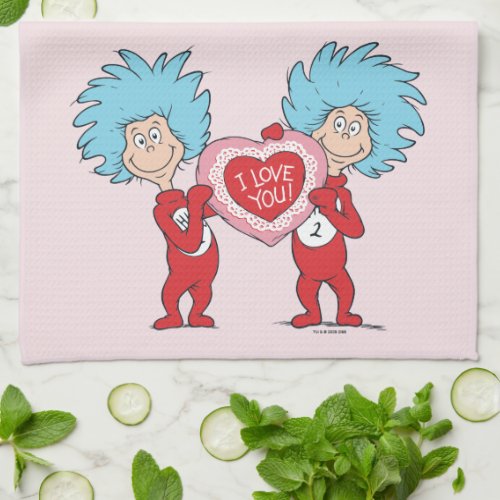 Thing 1 Thing 2 I Love You Kitchen Towel
