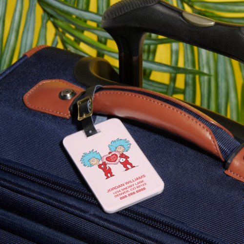 Thing 1 Thing 2 I Love You Luggage Tag