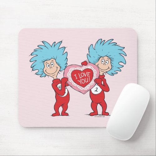 Thing 1 Thing 2 I Love You Mouse Pad