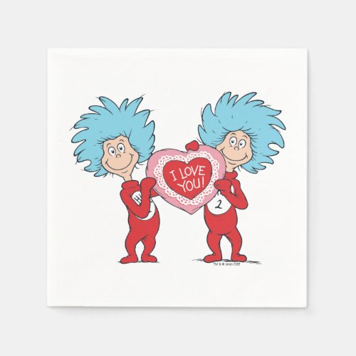 Thing 1 Thing 2 I Love You Napkins