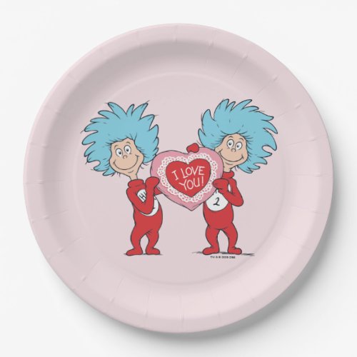 Thing 1 Thing 2 I Love You Paper Plates