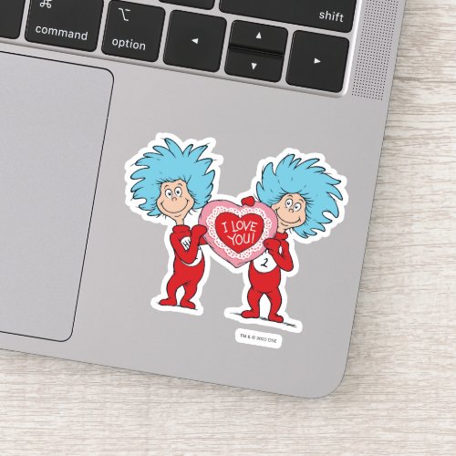 Thing 1 Thing 2 I Love You Sticker