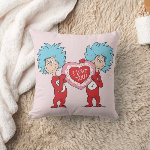 Thing 1 Thing 2 I Love You Throw Pillow