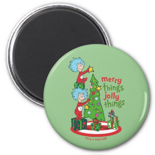 Thing 1 Thing 2 Merry Things Jolly Things Magnet