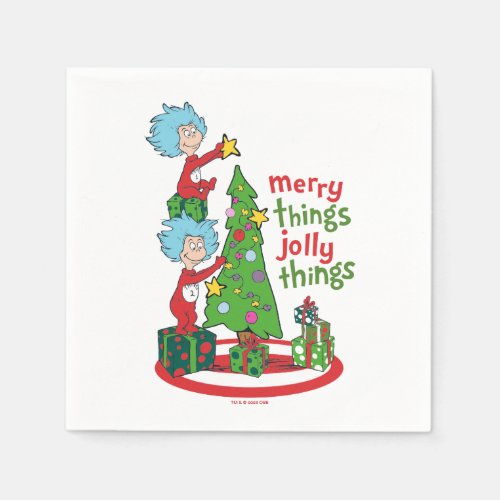 Thing 1 Thing 2 Merry Things Jolly Things Napkins