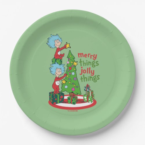 Thing 1 Thing 2 Merry Things Jolly Things Paper Plates