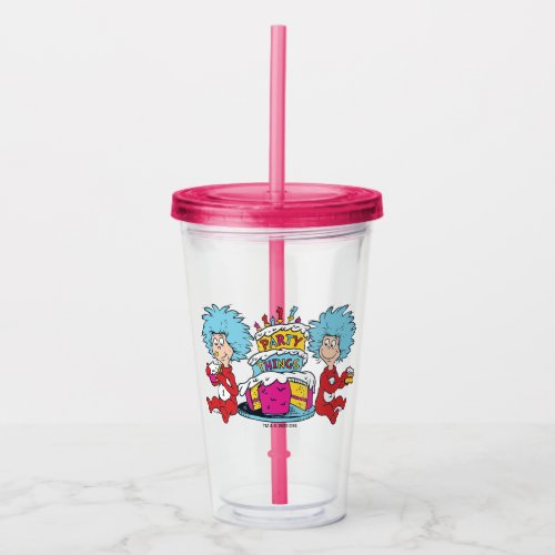 Thing 1 Thing 2 Party Things Acrylic Tumbler