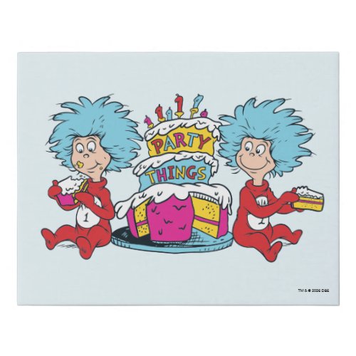 Thing 1 Thing 2 Party Things Faux Canvas Print