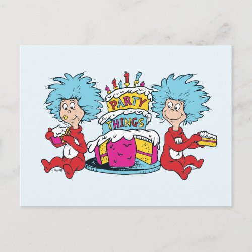 Thing 1 Thing 2 Party Things Postcard