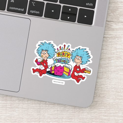 Thing 1 Thing 2 Party Things Sticker
