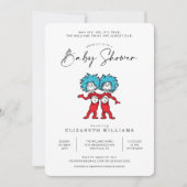Thing 1 Thing 2 | Red Twins Baby Shower  Invitation (Front)