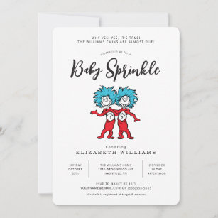 Thing 1 thing 2 baby best sale shower invitations