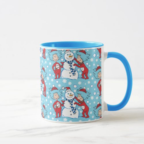 Thing 1 Thing 2 Snowman Pattern Mug