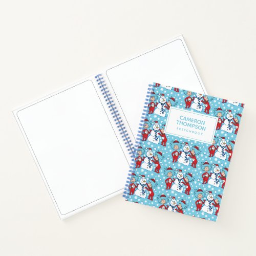 Thing 1 Thing 2 Snowman Pattern Notebook