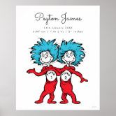 Dr. Seuss  One Fish - Boy Baby Shower Save The Date - Custom Fan Art