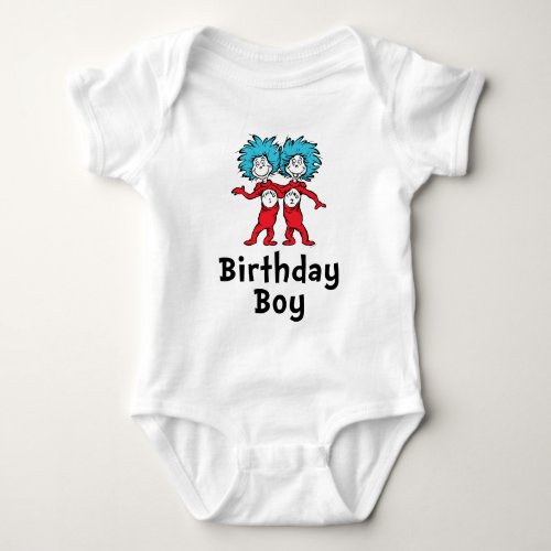 Thing 1 Thing 2  Twins Birthday  Birthday Boy Baby Bodysuit