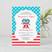 Thing 1 Thing 2 | Twins Birthday Invitation (Standing Front)