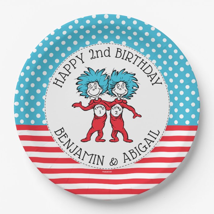thing 1 and thing 2 paper plates