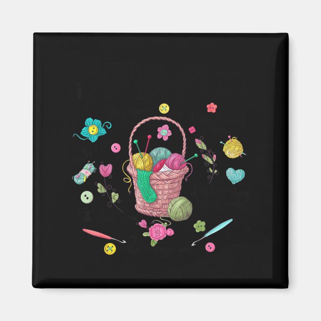 Thing I Do In My Spare Time Crochet Funny Crocheti Magnet (Front)