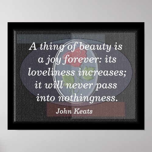 Thing of beauty _ John Keats __art print