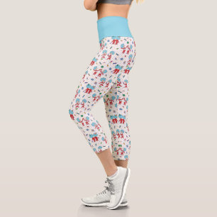 Thing One Thing Two Celebration Pattern Capri Leggings