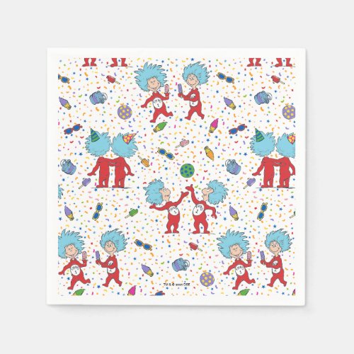 Thing One Thing Two Celebration Pattern Napkins