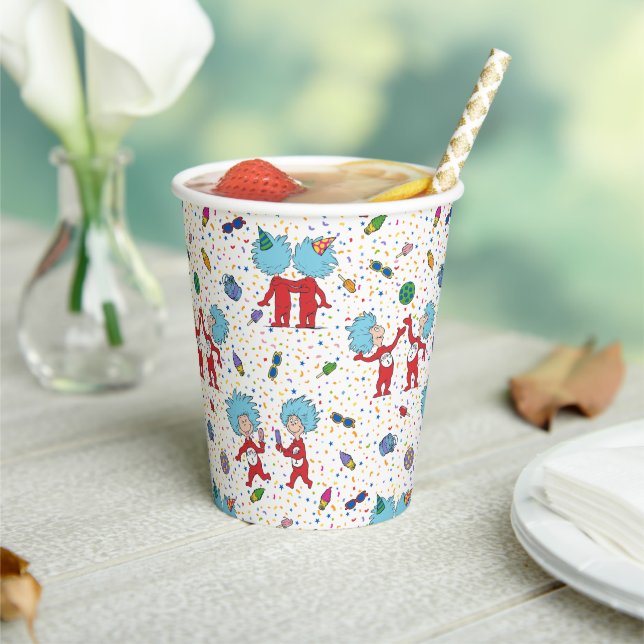 Thing One Thing Two Celebration Pattern Paper Cups (Insitu)