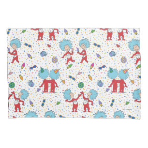Thing One Thing Two Celebration Pattern Pillow Case