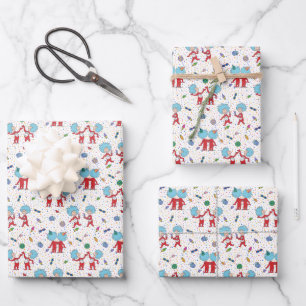 Thing One Thing Two Celebration Pattern Wrapping Paper Sheets